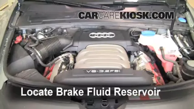 2008 Audi A6 3.2L V6 Liquide de frein Ajouter du liquide